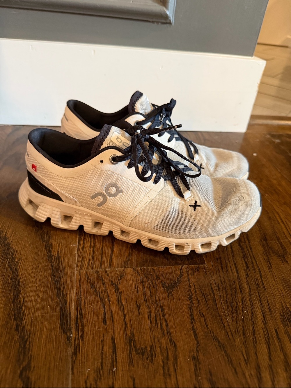 On Cloud Women’s Athletic Shoes in White and Black